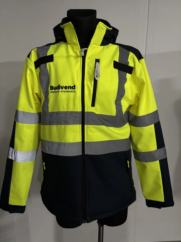 kurtka wysoka widoczność z haftem