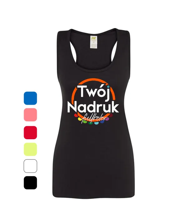 Tanktop koszulka sportowa Damska (Czarny)