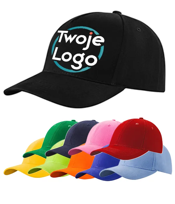 Czapka 6-cio panelowa (Czarny)